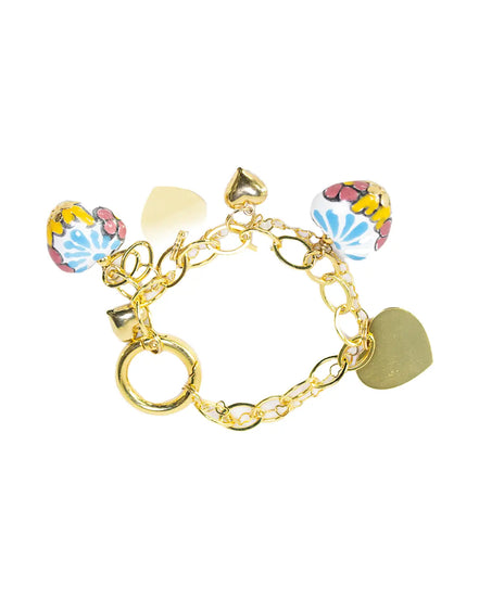 PULSERA BROCHE CORAZON COLOR