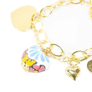 PULSERA BROCHE CORAZON COLOR