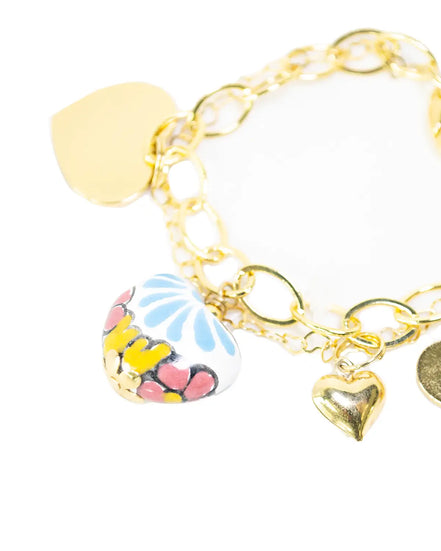 PULSERA BROCHE CORAZON COLOR