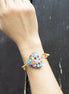 PULSERA CADENA CORAZON COLOR