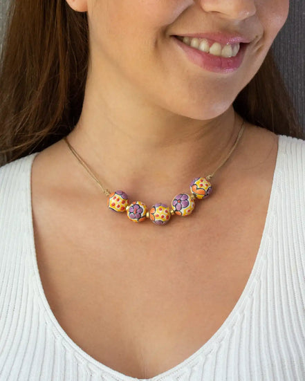 CHOKER 5 ESFERAS COLOR