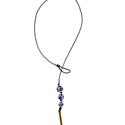 NECKLACE 3 SPHERES METAL BAR