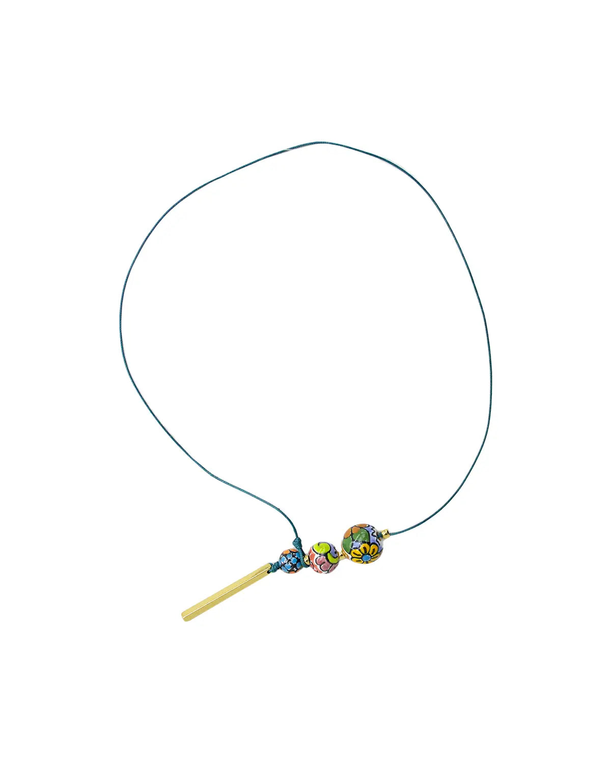 COLLAR 3 ESFERAS BARRA METALICA COLOR