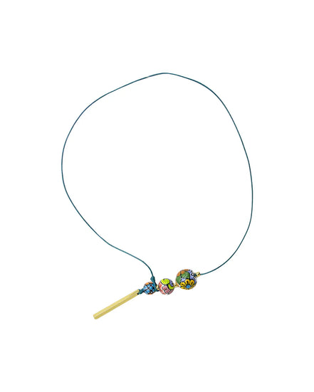 COLLAR 3 ESFERAS BARRA METALICA COLOR