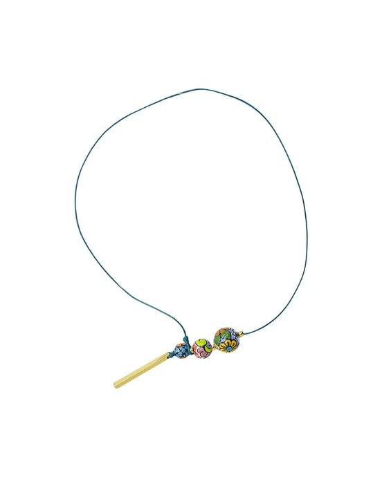 COLLAR 3 ESFERAS BARRA METALICA COLOR