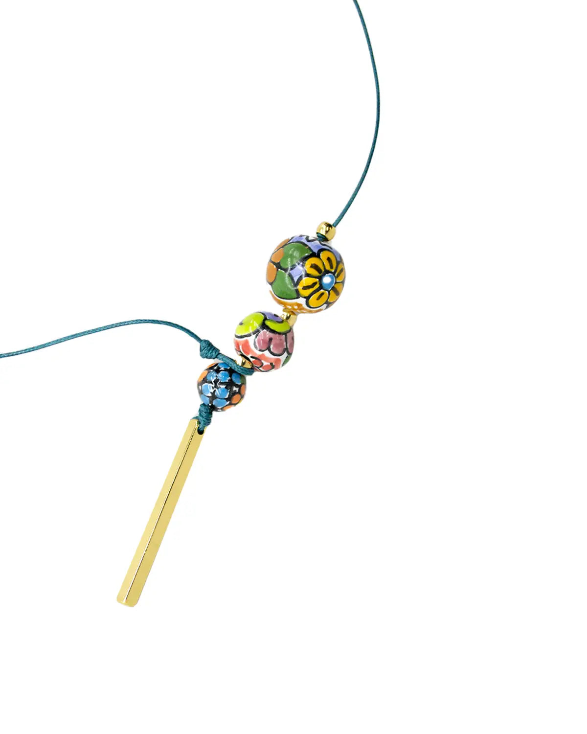 COLLAR 3 ESFERAS BARRA METALICA COLOR