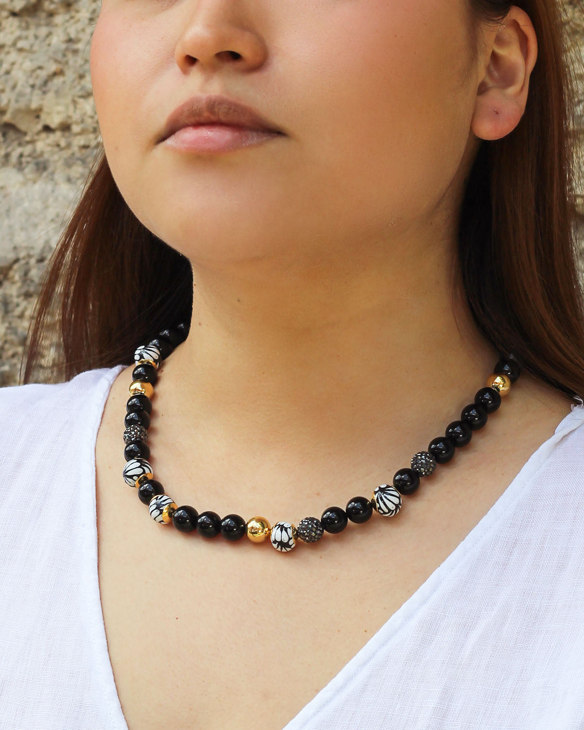 ONYX MULTI-STONE NECKLACE