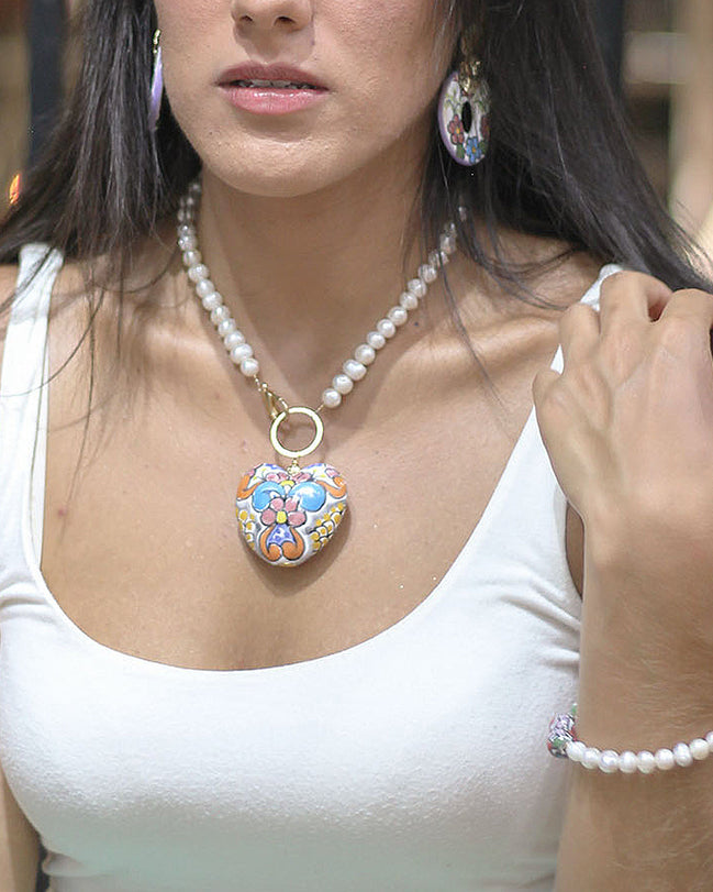 COLLAR CORAZON CENTRAL COLOR