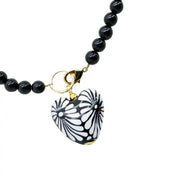 LARGE HEART AND ONYX NECKLACE