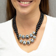 DOUBLE ONYX NECKLACE
