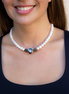 NECKLACE WITH CENTRAL PEARL SPHERE