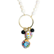 COLLAR DE PERLAS CON DIJE DE TALAVERA COLOR