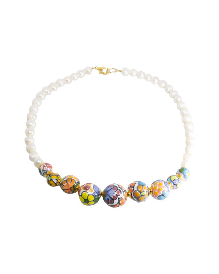 COLLAR PERLAS 9 ESFERAS COLOR