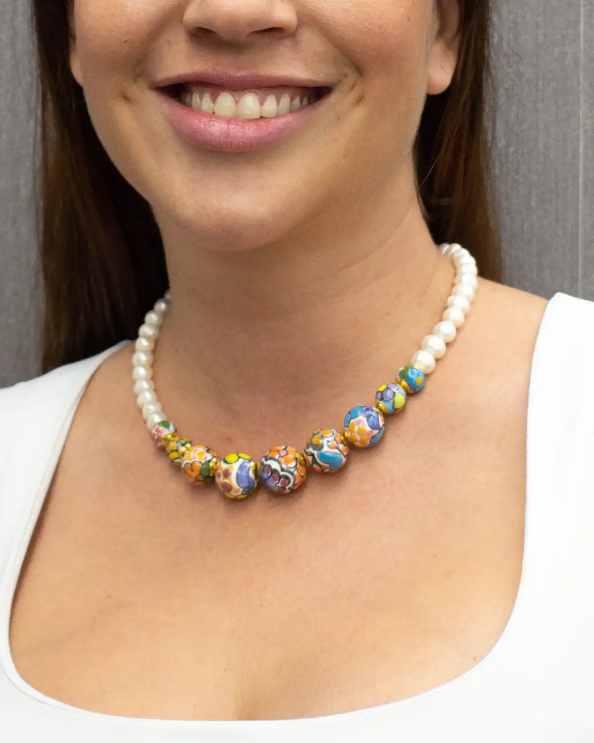 COLLAR PERLAS 9 ESFERAS COLOR