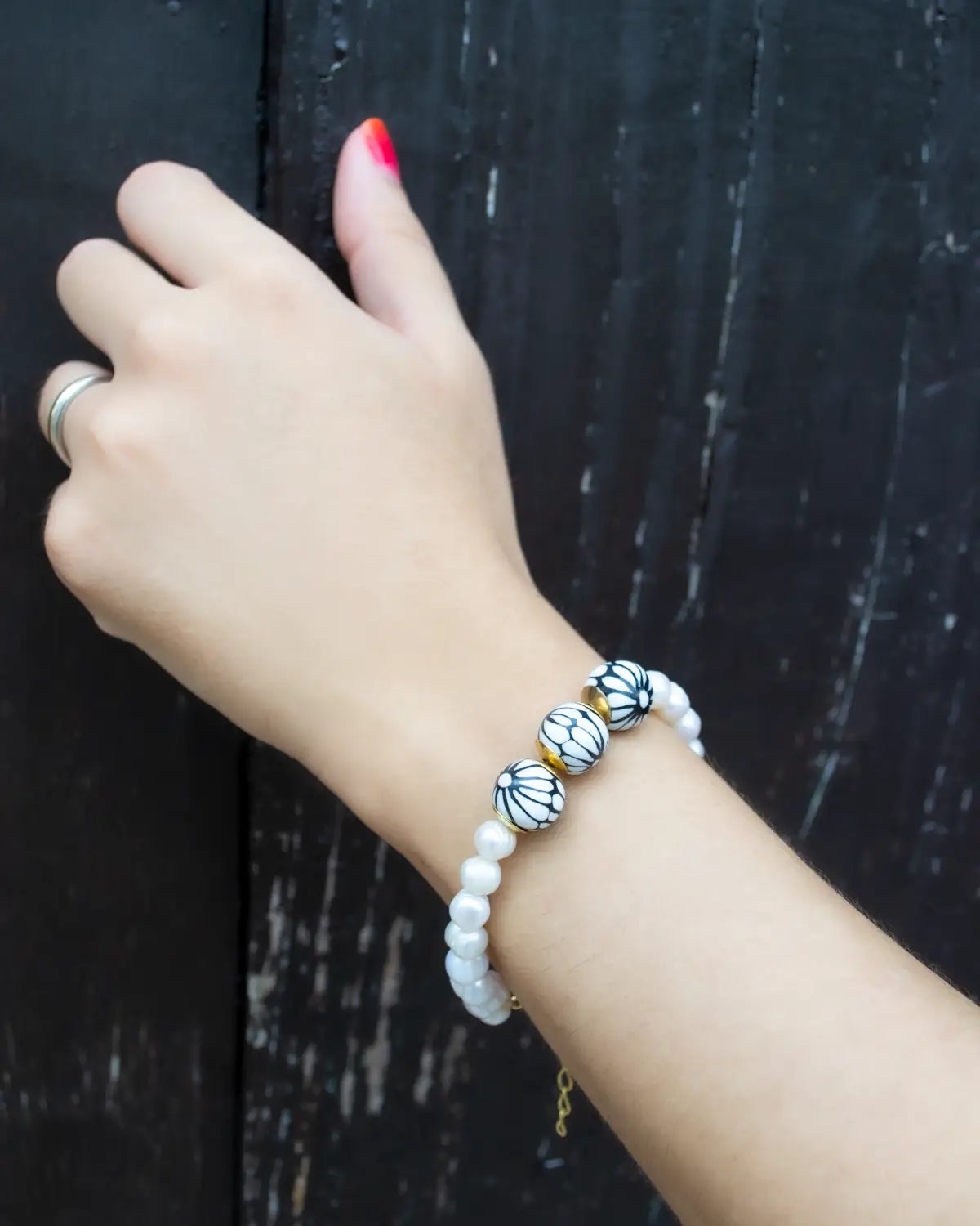 PULSERA PERLA 3 ESFERAS