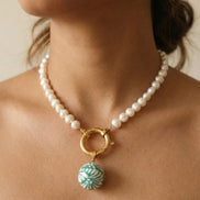 COLLAR PERLAS DIJE MEDIA ESFERA