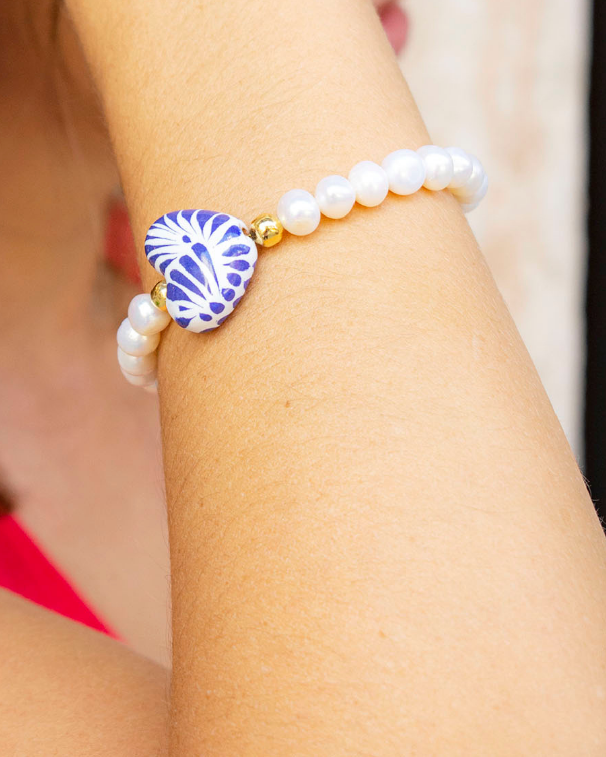 PULSERA PERLA CORAZÓN