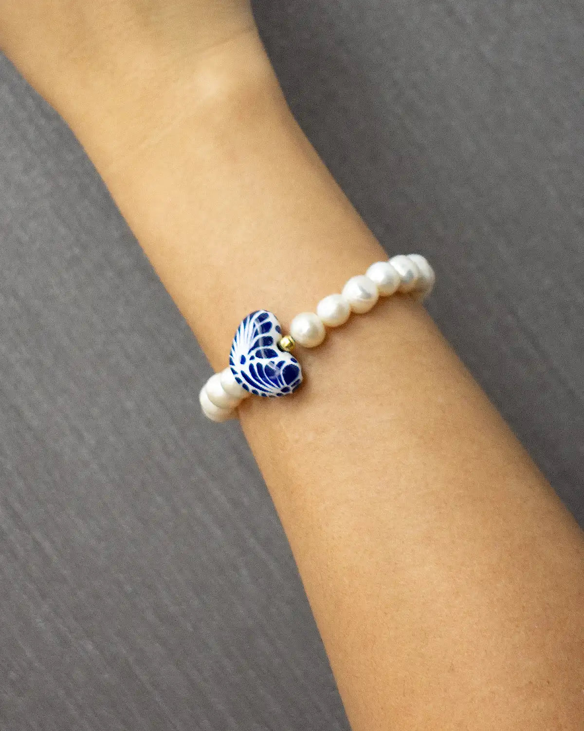 PULSERA PERLA CORAZÓN