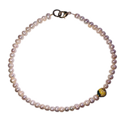 COLLAR PERLA ESFERA LATERAL COLOR