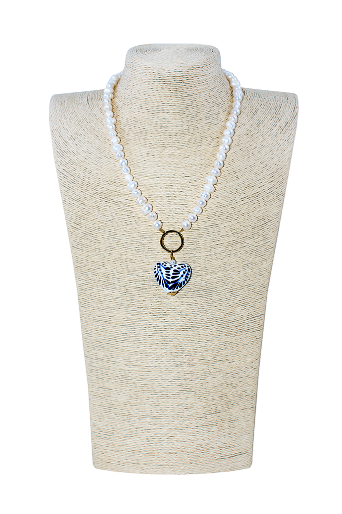 COLLAR PERLA CORAZON GRANDE