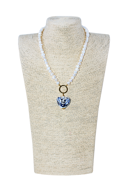 COLLAR PERLA CORAZON GRANDE