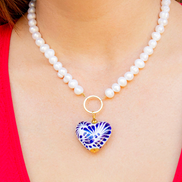 COLLAR PERLA CORAZON GRANDE