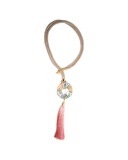 LONG HOOP NECKLACE COLOR