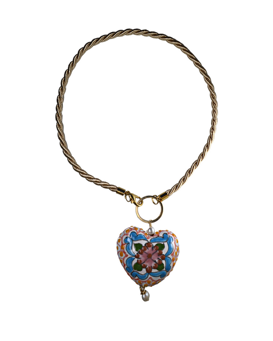 COLLAR SENCILLO CORAZON COLOR