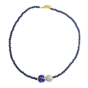 COLLAR LAPIS PERLA LATERAL