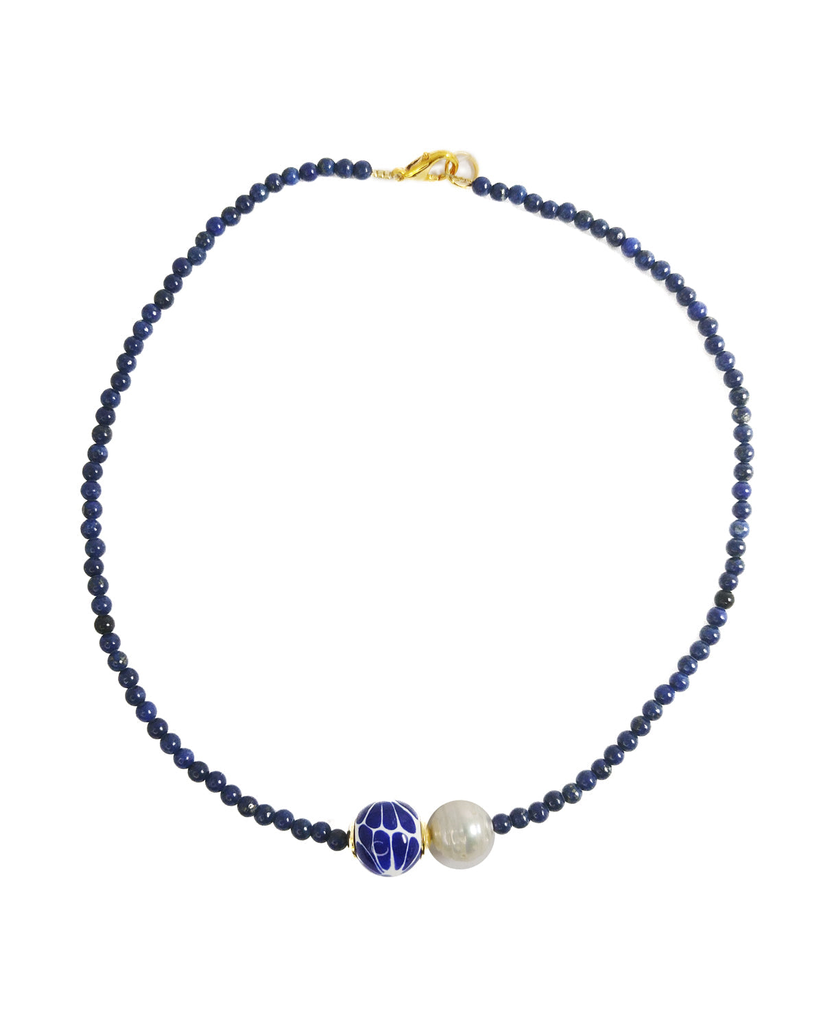 COLLAR LAPIS PERLA LATERAL