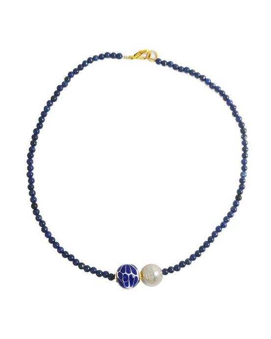 COLLAR LAPIS PERLA LATERAL