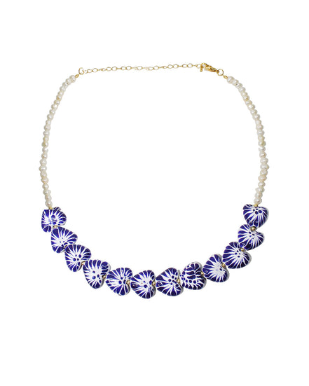 COLLAR PERLAS Y CORAZONES MINI