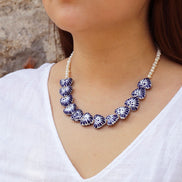 COLLAR PERLAS Y CORAZONES MINI