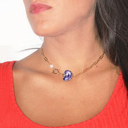 COLLAR CADENAS,CORAZON Y PORTADIJE FRONTAL