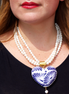 COLLAR 3 HILOS PERLAS CORAZON GRANDE
