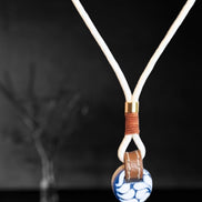 COLLAR CORDON BEIGE, CORDON PIEL Y CIRCULO TALAVERA