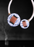 COLLAR CORDON PIEL GRUESO, PIEL Y 2 CIRCULOS TALAVERA