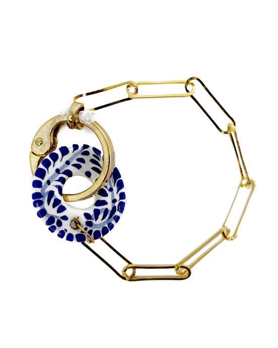PULSERA CADENA BROCHE ARO