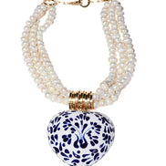 COLLAR PERLA CORAZÓN GRANDE