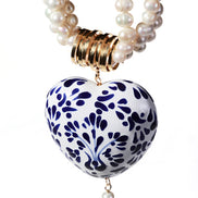 COLLAR PERLA CORAZÓN GRANDE