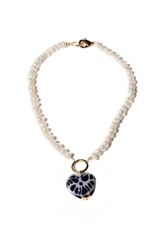 COLLAR PERLA CORAZON GRANDE