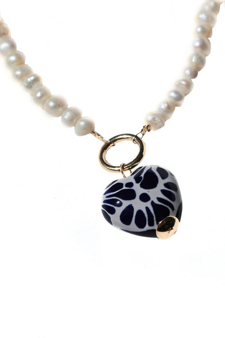 COLLAR PERLA CORAZON GRANDE