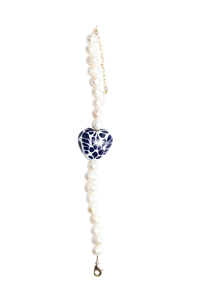 PULSERA PERLA CORAZÓN